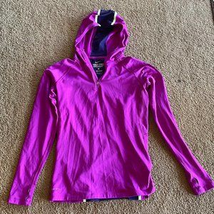 Nike Purple Dri-fit Compression Hoodie, Sz L